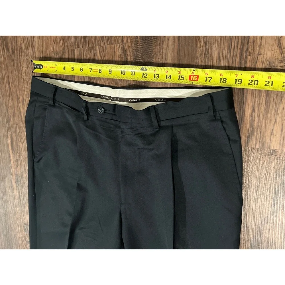 CANALI ITALY mens dress pants Predated Front 100% Wool  Size 54R